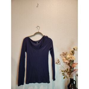 Ladies RLX Ralph Lauren longsleeves Soft Pima Stretch Knit Shirt in Refined Navy